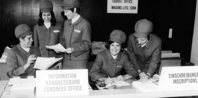 Tagungsbüro Anfang der 70ziger Jahre